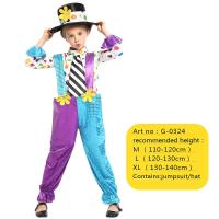 ราคา Halloween Naughty Funny Clown Costumes Christmas Boy Girl Joker Costume Cospaly Carnival Party Dress Up Clown Suit No Wig (19810593948)