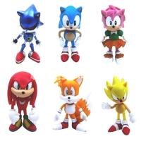 ราคา Set Mini Cute 6Pcs Sonic PVC Character Toys Super Sonic Figure Model Dolls Children Animal Toys Birthday Gift 6 7Cm (16079757269)