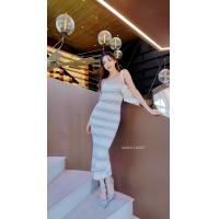 ราคา Maria closet เดรสสายเดี่ยวยาวเข้ารูป โทนสีสวยคลาสสิค ใส่สวยได้หลายโอกาส (21255877497)