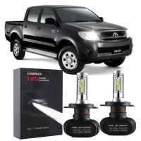 ราคา 2ชิ้น X โคมไฟ LED สีขาว600K หลอดไฟหน้าสำหรับ Toyota Hilux Vigo และ Toyota Vios 07 13 (10546312197)