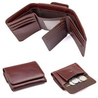 ราคา Leather Inc กระเป๋าสตางค์ใบเล็ก3พับมีช่องใส่เหรียญ หนังแท้หนังเรียบ ขนาด 8x11x1 5cm BSZP001 1 สีน้ำตาล (408530240)