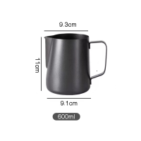 ราคา เหยือกตีฟองนม สีดำด้าน 350ml 600ml Teflon milk pitcher เหยือกนมลาเต้อาร์ท (21251964689)