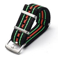 ราคา สายรัดซูลูไนล่อน20มม 22มม สำหรับ Blancpain X ตราสัญลักษณ์ร่วมหัวเข็มขัดสแตนเลสสายนาฬิกาข้อมือผ้าทอลายทางสำหรับผู้ชายและผู้หญิง (21108461037)