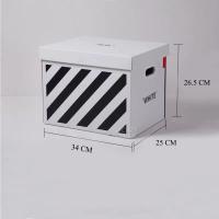 ราคา ส่งจากไทย กล่องเก็บของ กล่องเอกสาร กล่องกระดาษ กล่องใส่ของพับได้ มี 2 ขนาด CRZY BKK กล่องแต่งบ้าน กล่องลายแฟชั่น (20211627163)