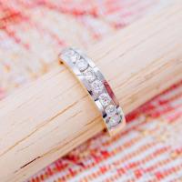 ราคา พร้อมส่ง แหวนแถวเพชรแท้ เพชรเบลเยี่ยมคัต น้ำ100 ทองคำแท้9K ทอง37 5 9KPRB232 (19010744873)