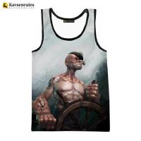 ราคา Funny Print Popeye 3D Printed Tank Tops Fashion Men Summer Vest Women Casual Popeye Sleeveless T shirt Hip Hop Oversized Tees (20146065148)
