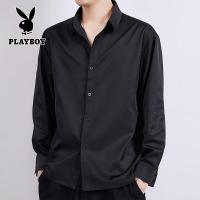 ราคา PLAYBOY เสื้อเชิ้ตผู้ชายPlayboy Shirts Business Casual With Original Shirts M 3XL (16127388668)