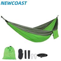 ราคา NEWCOAST Outdoor Camping Hammock Double Color Nylon Single Double Super Light ในร่มหอพักสวนแบบพกพา Swing Bed สำหรับ Outing เดินป่าตกปลา (16118240114)