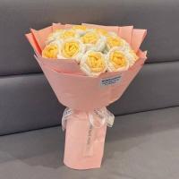 ราคา ของขวัญถักด้วยมือดอกไม้แบบทำมือแพ็คเกจวัสดุถักไหมพรมขนช่อมือกุหลาบวันวาเลนไทน์แฟนของขวัญแต่งงาน (18840527281)