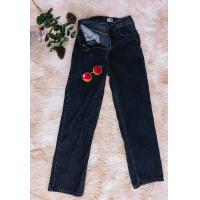 ราคา ยีนส์ทรงกระบอก สีดำ เนื้อผ้าดีทรงสวย ใส่เข้ากับทุกชุด Size S เอว 24 26 (19286350334)