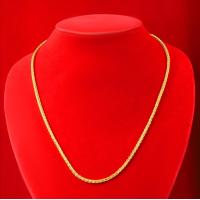 ราคา สร้อยคอ สร้อยคอทอง ลายหางกระรอก หนัก 1บาท ยาว 24นิ้ว สร้อยคอไม่ลอก ไม่ดำ ชุบเศษทองเยาวราช งานฝีมือจากช่างเยาวราช (19010285957)