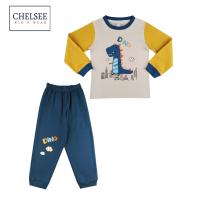 ราคา Chelsee ชุดนอนแขนยาว เด็กผู้ชาย รุ่น 127968 ลายไดโนเสาร์ อายุ 2 12 ปี ผ้า 100 Cotton Interlock ผ้านิ่ม ไม่หนาไม่บาง ชุดนอนเด็กโต เสื้อผ้าเด็กโต (21096709088)