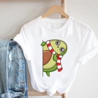 ราคา เสื้อยืดพิมพ์ลายสำหรับผู้หญิงเสื้อยืดลายกราฟิกแขนสั้นสำหรับผู้หญิงเสื้อผ้าแฟชั่นวันหยุดปีใหม่เทศกาลไฟคริสมาสต์ (20600594421)