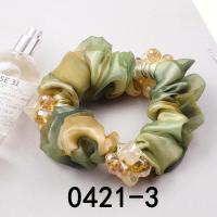 ราคา Elegant Korean Hair Rope Tide Fashion Silk Yarn Ball Head Flower Beaded Crystal Pearl Hair Ring (13625448358)