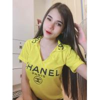 ราคา พร้อมส่ง เสื้อยืดนมโต เสื้อยืดรัดรูป เข้ารูป ฟรีไซส์ XS M อก32 36 จ้า (13302497085)