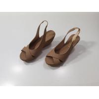 ราคา yeong yeou รองเท้าแตะแฟชั่นหนังนูบัคส้นเตารีดหน้าไขว้รัดส้น รหัสyy2522 (12889383046)