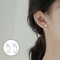 ราคา แพ้ง่ายใส่ได้ ต่างหูห่วง แบบเกี่ยว ต่างหูเงินแท้ (18146209915)