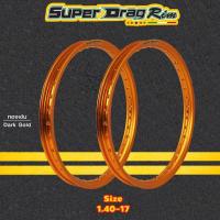 ราคา วงล้อ ขอบล้อ SUPER DRAG RIM ของแท้100 ล้อซุปเปอร์แดร๊ก วงล้ออลูมิเนียม ขอบเรียบ ยิงทราย ขนาด1 20 1 40 ขอบ 17 สีทองเข้ม แพ็คคู่ 2วง (17480744129)