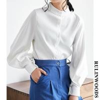 ราคา RULINWOODS 3สี เสื้อเชิ้ตคอจีนของผู้หญิง เสื้อเชิ้ตแฟชั่น เสื้อเชิ้ตแขนยาว (20410939572)