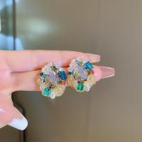 ราคา ต่างหูลูกไม้ฝรั่งเศสสีอ่อนสัมผัสคุณภาพสูงต่างหูหมุดขายส่งหรูหราต่างหูเข็มเงินคริสตัลดอกไม้สไตล์ศาลอารมณ์แฟชั่นอเนกประสงค์สูง (20487600039)