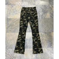 ราคา กางเกงยีนส์ขายาวทรงขาม้า เอวสูง ลายทหาร (20845978473)