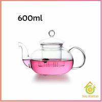 ราคา Thai Pioneers กาชงชา ทนต่ออุณหภูมิสูง กาน้ำชา แก้วคุณภาพสูง 400ml 600ml Glass teapot (17242331985)