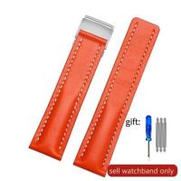 ราคา สีน้ำเงินเข้มสีดำสีน้ำตาลสายนาฬิกาหนังแท้สำหรับ Breitling Omega Planet Ocean Seamaster 300 Speedmaster สร้อยข้อมือ20Mm 22Mm (16194225462)