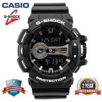 ราคา ต้นฉบับ G Shock GA400 ผู้ชายนาฬิกาสปอร์ตคู่แสดงเวลา 200 เมตรกันน้ำกันกระแทกและกันน้ำเวลาโลก LED อัตโนมัติแสงกีฬานาฬิกาข้อมือพร้อมการรับประกัน 2 ปี Gshock GA 400GB 1A พร้อมสต็อก (18596081628)