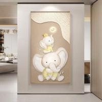 ราคา ผ้าใบวาดภาพแม่และลูกรูปช้างอบอุ่นแบบทันสมัยจิตรกรรมตกแต่งสัตว์น่ารักสำหรับเรือนเพาะชำ0717 (19739152186)
