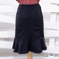 ราคา กระโปรงทำงาน กระโปรงทรงหางปลา กระโปรงสีดำแฟชั่น รหัส 198 (15338327595)