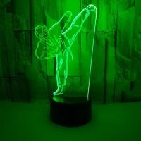 ราคา Creative 3D LED Vision Gradient Karate Table Lamp USB Taekwondo Modelling Night Lights For Gifts Kids Bedroom Lighting Decor (19941359042)