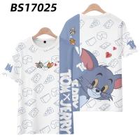 ราคา ส่งของ เสื้อยืดแขนสั้น พิมพ์ลาย Tom and Jerry Tom Jerry Cat and Mouse ทรงหลวม แฟชั่นคู่รัก (19692332507)