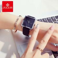 ราคา New Style Online Celebrity Julius Juli When Dial Students Fashion Leather Belt Square Casual Waterproof Men And Women Watch (19716727575)