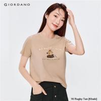 ราคา เสื้อยืดผ้าฝ้ายพิมพ์ลายขายดี GIORDANO เสื้อยืดแขนสั้นผู้หญิง Womens printed tee 05392221S 5XL (20534741835)