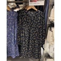 ราคา UNIQLO ชุดเดรสคอวีสำหรับผู้หญิงชุดมินิเดรสเอวแขนยาว450296 (19667346259)