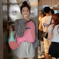 ราคา Xiaozhainv เสื้อยืดแฟชั่นผู้หญิงพิมพ์ลายตัวอักษรแขนยาวลำลอง (20070291628)