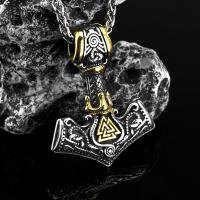 ราคา จี้เหล็กไทเทเนียม Kalung Baja Tahan Karat ผู้ชายย้อนยุคไวกิ้งสมอเรือสามเหลี่ยมสไตล์ฮิปฮอป (20091289878)