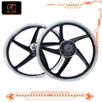ราคา ล้อแม็ก wave125r wave100s ชุดล้อ สีดำ 5ก้านเดิม carbon wheel 1คู่ (20758101070)
