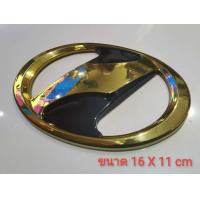 ราคา ป้ายโลโก้ toyotaหน้ารถ สีทองตัดดำ ขนาด 16 x 11cm มีกาวสองหน้าแปะด้านหน้าสำหรับ Vigo chr Camry fortuner มาร้านนี่จบในที่เดียว (11638144787)