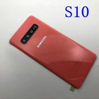 ราคา กระจกด้านหลังสำหรับ Samsung Galaxy S10 S10e S10 Plus S10 ฝาครอบด้านหลังประตูเคสกล้องกรอบเลนส์กระจก (11430214401)
