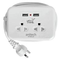 ราคา PLUG ปลั๊กไฟ ANITECH H9022 2 SOCKET 2USB (6471604168)