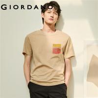 ราคา GIORDANO ผู้ชาย HuangShouYi ชุดเสื้อยืดฤดูร้อนแขนสั้นพิมพ์เสื้อยืดผ้าฝ้าย100 C Rewneck สบายๆที่เรียบง่าย Tee 910920769449 (20312878733)