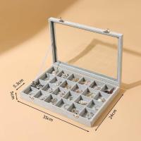 ราคา Dust proof belt cover jewelry storage box large capacity earrings earrings beaded play lattice storage box jewelry box (20286456019)