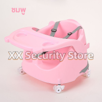 ราคา จัดส่ง1 2วัน BABY CHAIR ที่นั่งเด็กมีล้อ เก้าอี้หัดนั่ง เก้าอี้เด็ก เก้าอี้ทานข้าวเด็ก มีเข็มขัดนิรภัยพร้อมถาดอาหาร (18602416688)