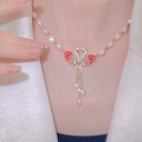 ราคา bungee สร้อยคอไข่มุกสีชมพู จี้รูปดอกไม้หมุนได้ นำโชค (18617281730)