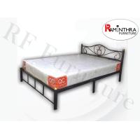 ราคา Raminthra Furniture เตียงเหล็ก ที่นอนสปริงหนา 8 นิ้ว ขนาด 5 ฟุต สีดำ Bed (407015888)