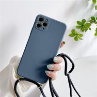 ราคา มีและจัดส่งด่วน for ihone 14 Plus 13 Pro 11 12 Pro Max XS Max xr 7 Plus Crossbodyเสื้อสายเดี่ยวแบบครึ่งตัวสายคล้องเชือกเส้นเล็กขอบสี่เหลี่ยมซิลิโคนเหลวผ้าไมโครไฟเบอร์เ (4509818832)