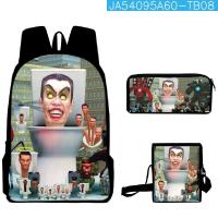 ราคา Skibidi Toilet Backpack Speaker Man Tv Man Camcorderman Camera Man Cameraman Boss Bag Pencil Case 3pcs set Bags (20385117522)