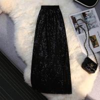 ราคา RYRYSTYLE กระโปรงยาวปักเลื่อมแวววาวกระโปรงทรงเอสำหรับผู้หญิง Streetwear ในฤดูใบไม้ร่วงฤดูร้อนกระโปรงระยิบระยับเก๋ไก๋ (19553306550)