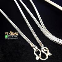 ราคา สร้อยคอเงินแท้ สร้อยคอลายกระดูกงู ยาว 16 นิ้ว หนา 3 มม YTG 9436 (17529930998)